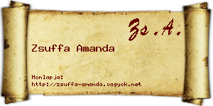 Zsuffa Amanda névjegykártya